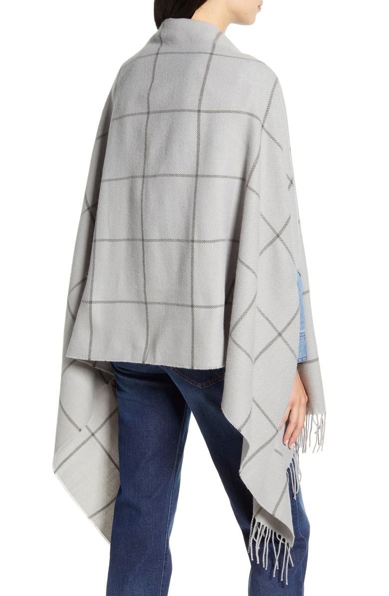 Madewell Windowpane Cape Scarf, Alternate, color,
