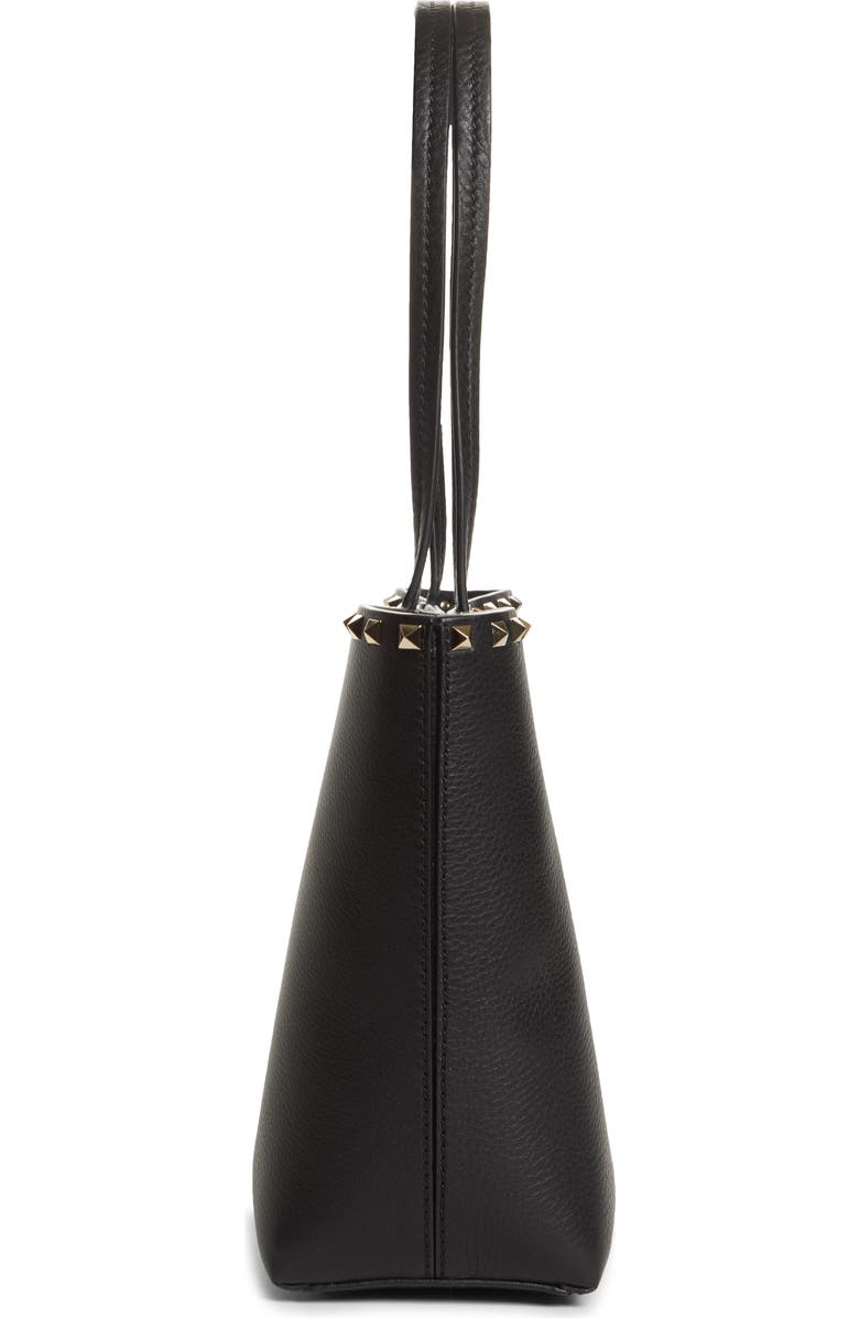 Valentino Garavani Small Rockstud Leather Tote, Alternate, color,