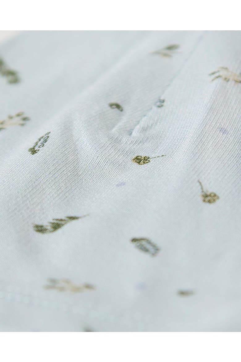Baby Tiny Leaves Mini-Print Beanie, Alternate, color, Baby Blue