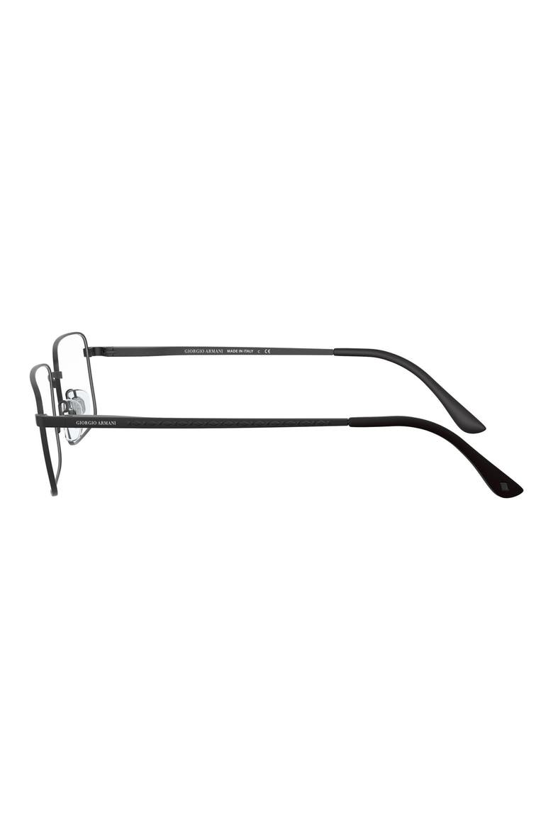 59mm Rectangular Optical Glasses, Alternate, color, MATTE BLACK