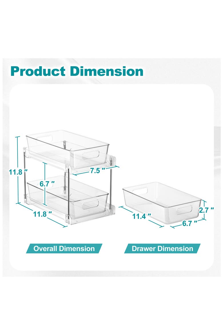 2-Tier Pull-Out Pantry Organizer, Alternate, color, NO COLOR