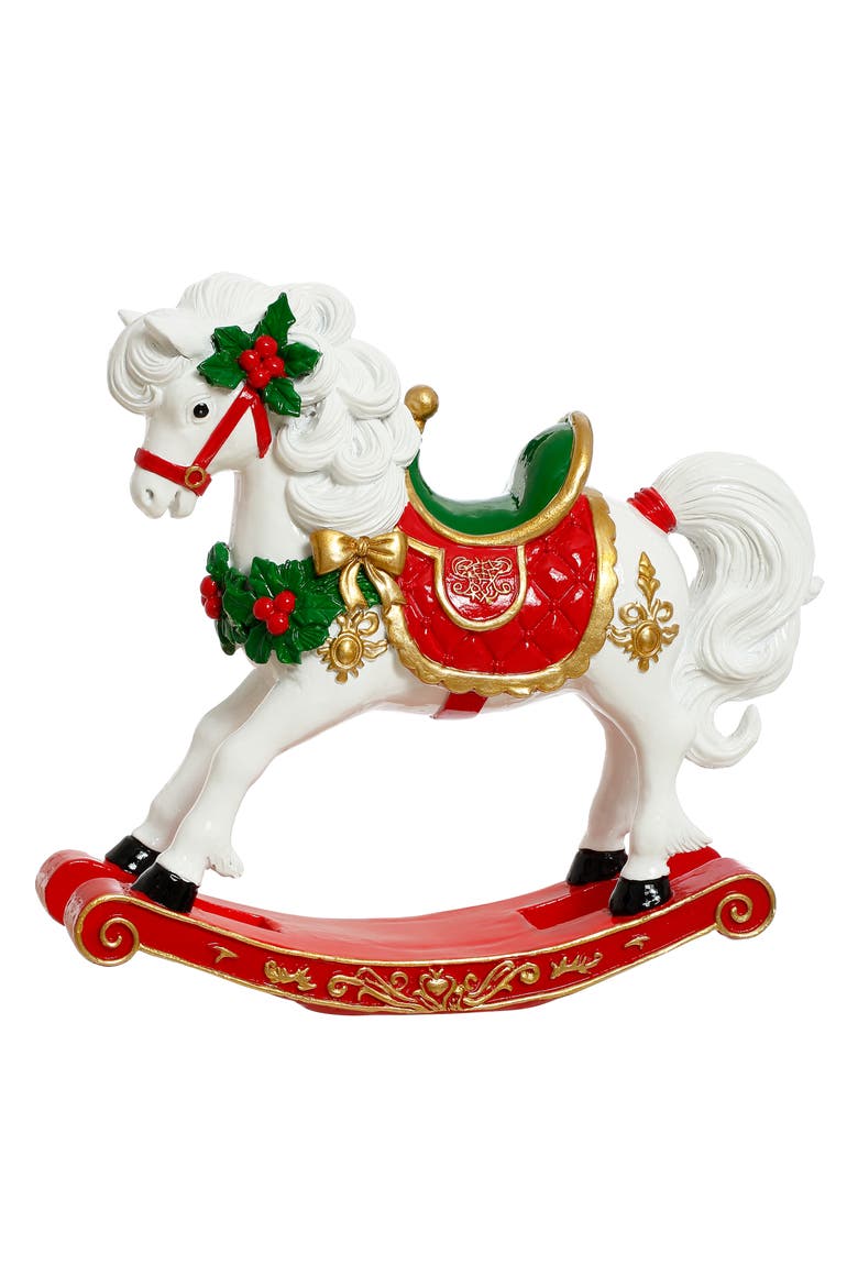 Festive Rocking Horse, Main, color, Red