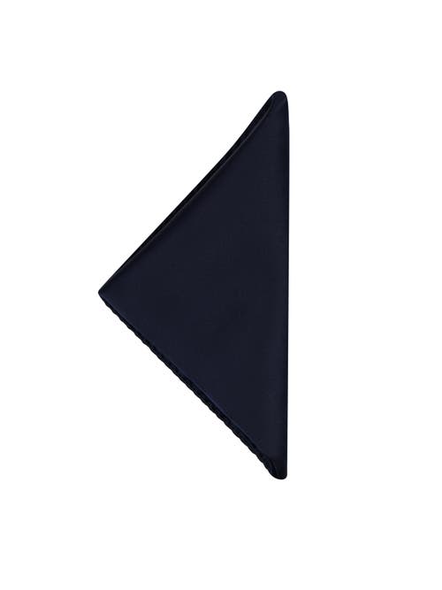 Brooklyn Brigade Solid Satin Pocket Square In Blue