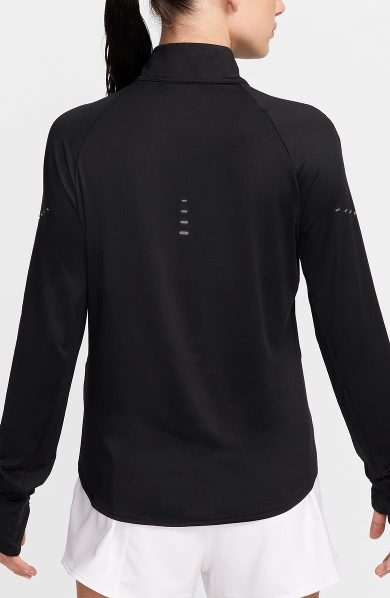 Nike Swift Dri-FIT UV Half Zip Running Top, Alternate, color, 010 010 Black/Reflective Silv