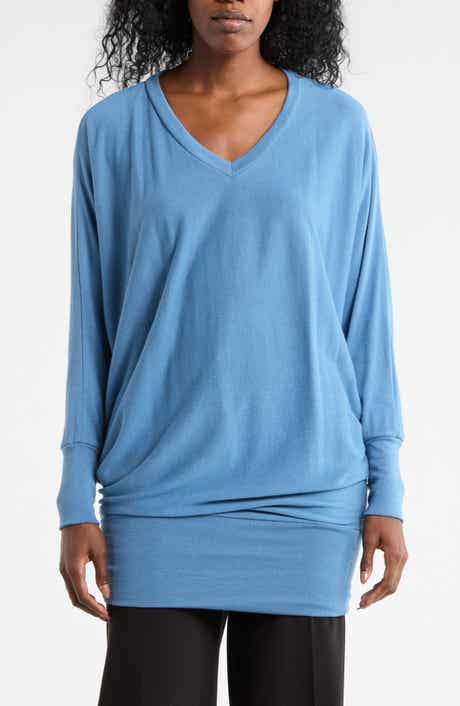 GO COUTURE V-Neck Dolman Tunic Sweater