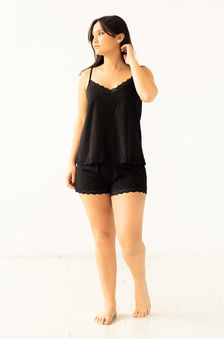 Salua Birdies Short Set In Black
