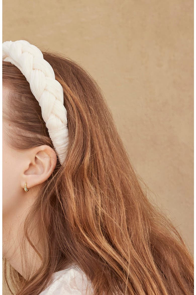 Lilac Braided Headband, Alternate, color, PEARL