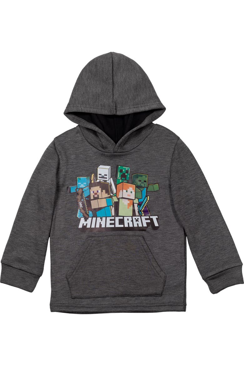 Fleece Hooded Sweatshirt (little Kid & Big Kid), Main, color, Charcoal Grey