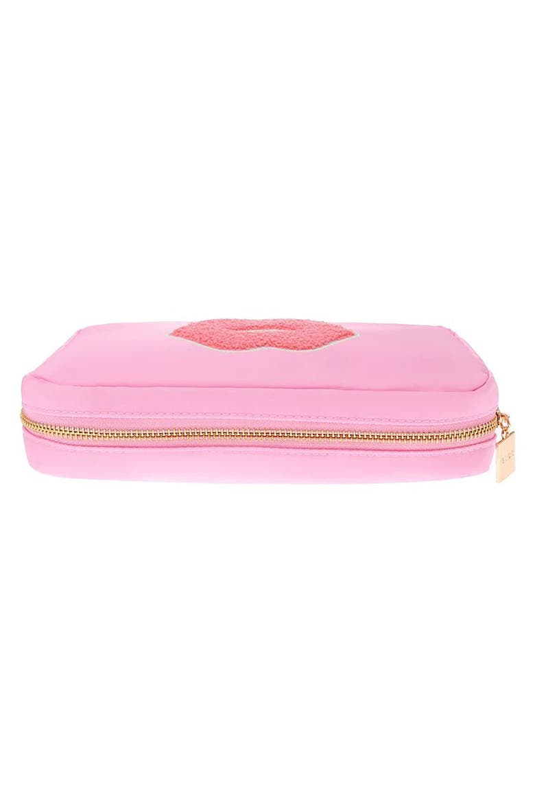 Medium Kiss Cosmetic Bag, Alternate, color, BABY PINK