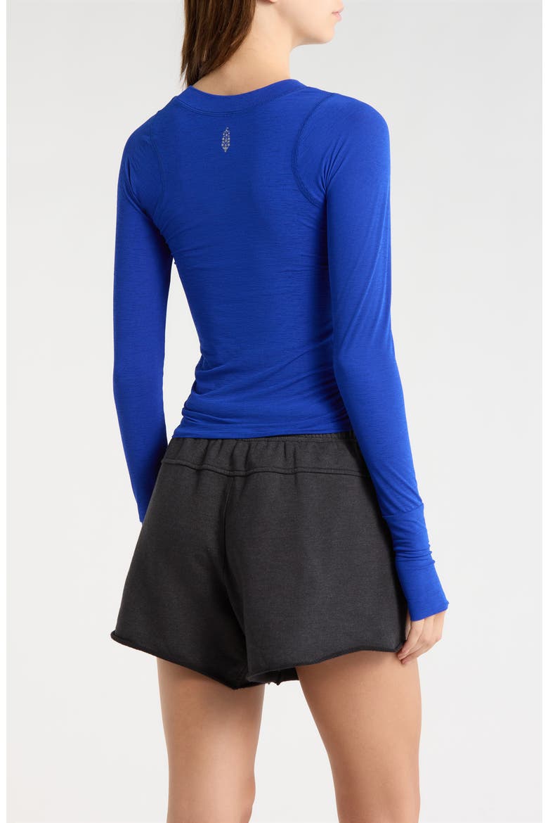 FP Movement Tempo Ruched Long Sleeve T-Shirt, Alternate, color, ELECTRIC SHOCK