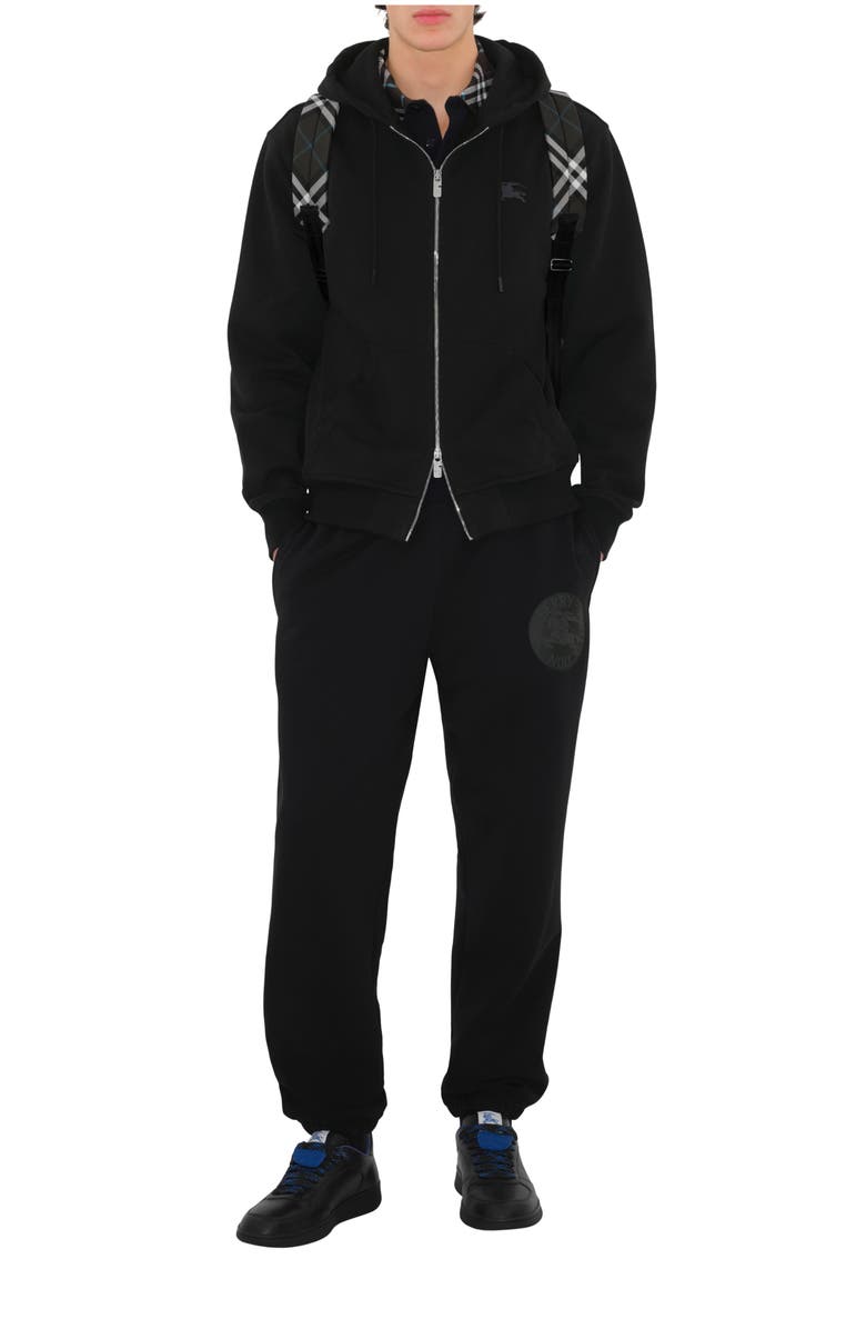 Burberry EKD Badge Cotton Jogging Pants, Main, color, Black