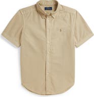 Polo Ralph Lauren Kids' Short Sleeve Cotton Oxford Button-Down Shirt