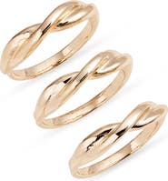 Open Edit Pack of 3 Twisted Rings