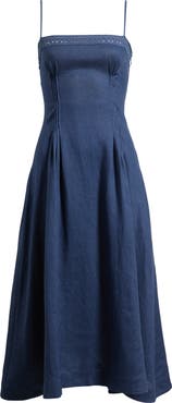Reformation Pomona Sleeveless Linen Midi Dress