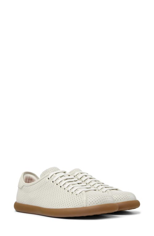 Camper Perforated Lace-up Sneakers In White