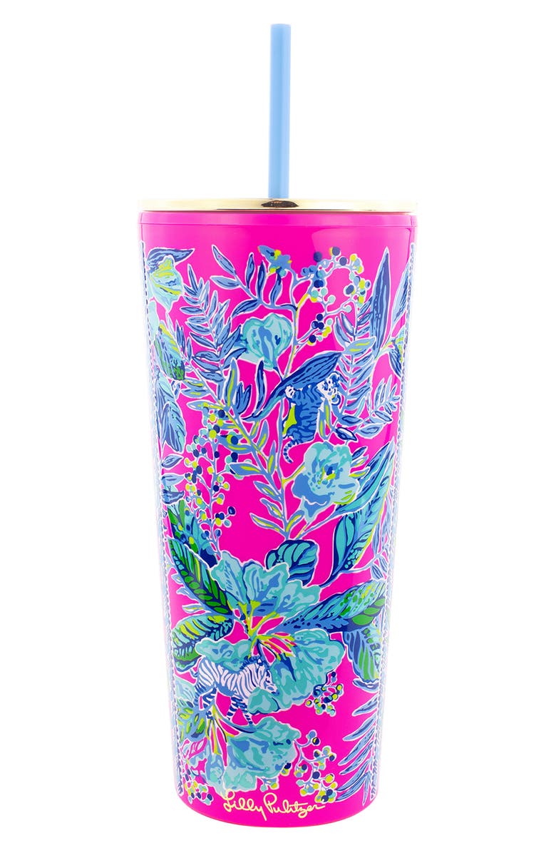 Lilly Pulitzer<sup>®</sup> Insulated Straw Tumbler, Alternate, color, Pink