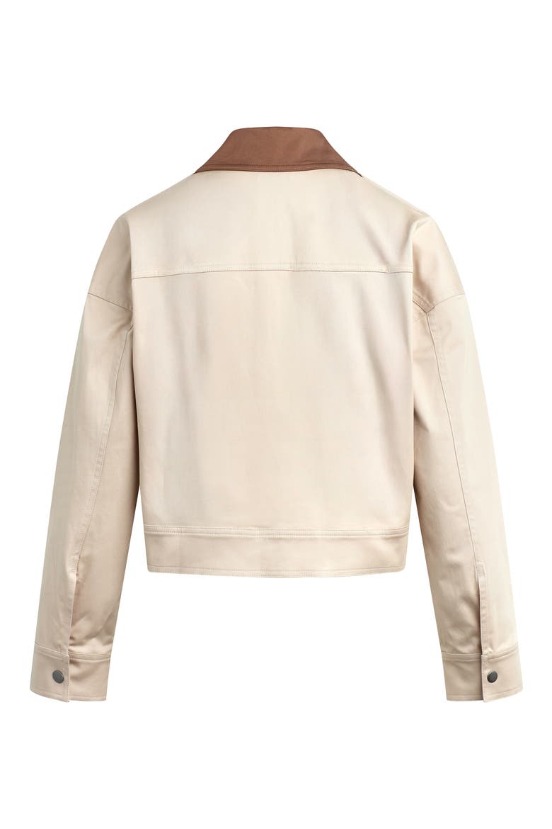 The Monica Stretch Cotton Jacket, Alternate, color, BEIGE W/ KHAKI CON