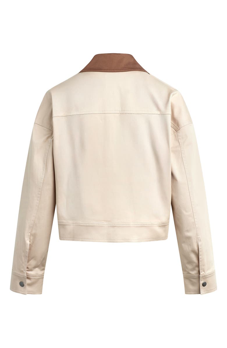 Favorite Daughter The Monica Stretch Cotton Jacket, Alternate, color, Beige W/ Khaki Con