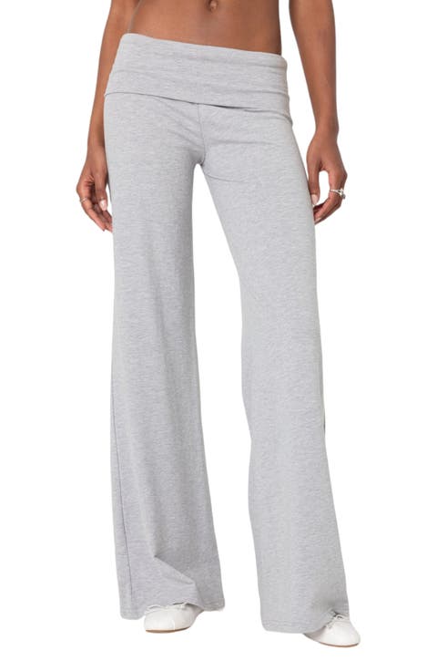 Wide Leg Foldover Pants