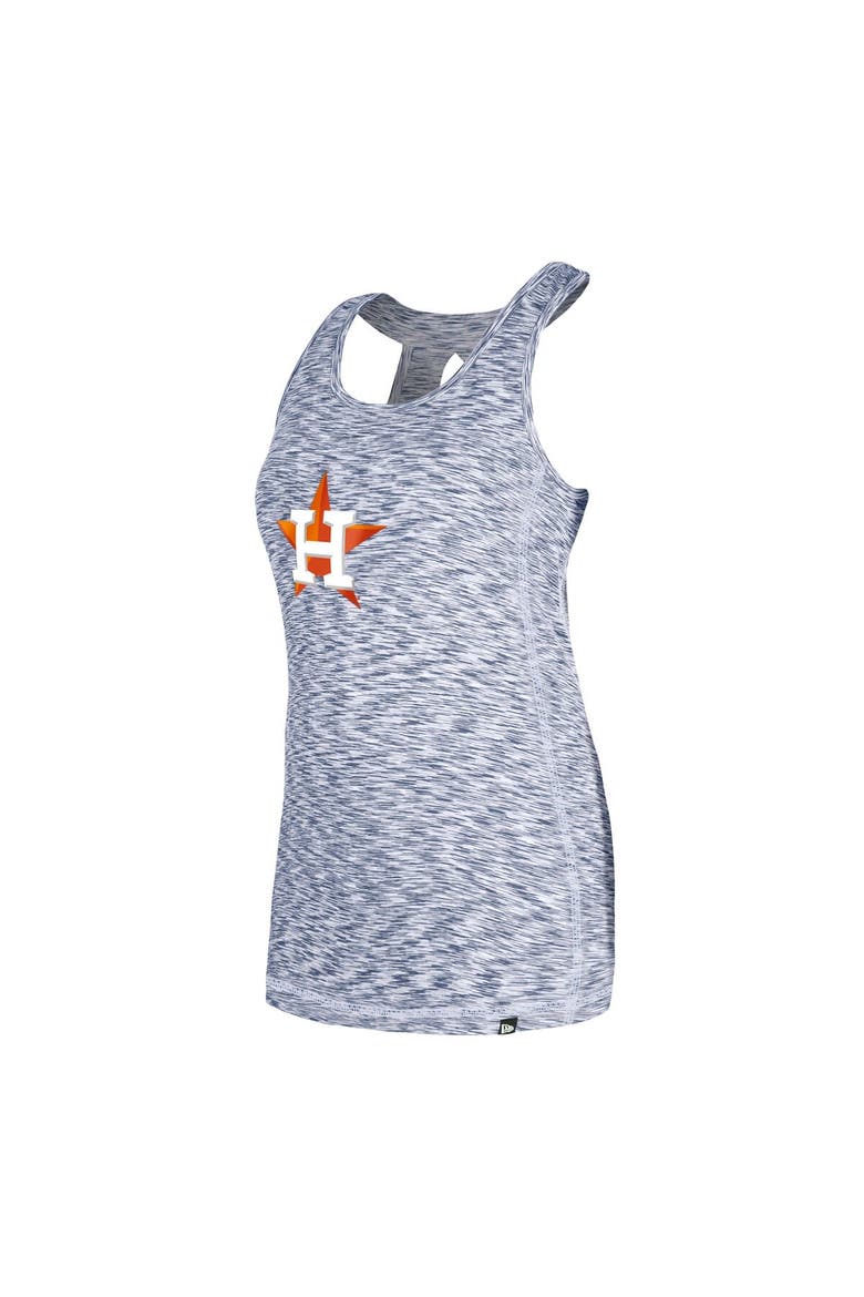 Women's New Era Navy Houston Astros Space Dye Keyhole Back Tank Top, Alternate, color, Navy