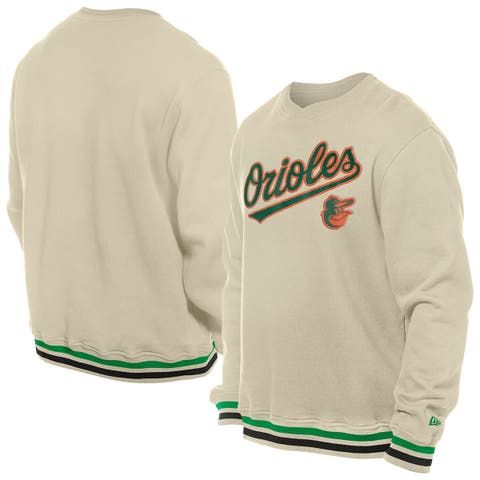 Men's New Era  Cream Baltimore Orioles St. Patrick's Day Twill Pullover Sweatshirt