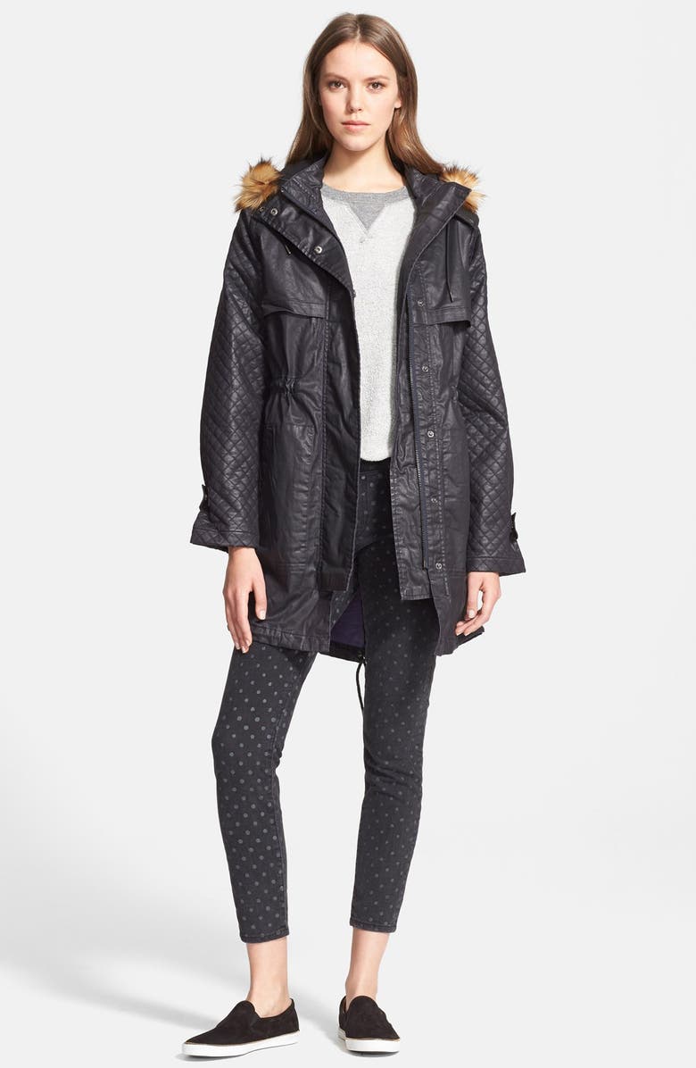 Current/Elliott 'The Stiletto' Destroyed Skinny Jeans, Alternate, color, 