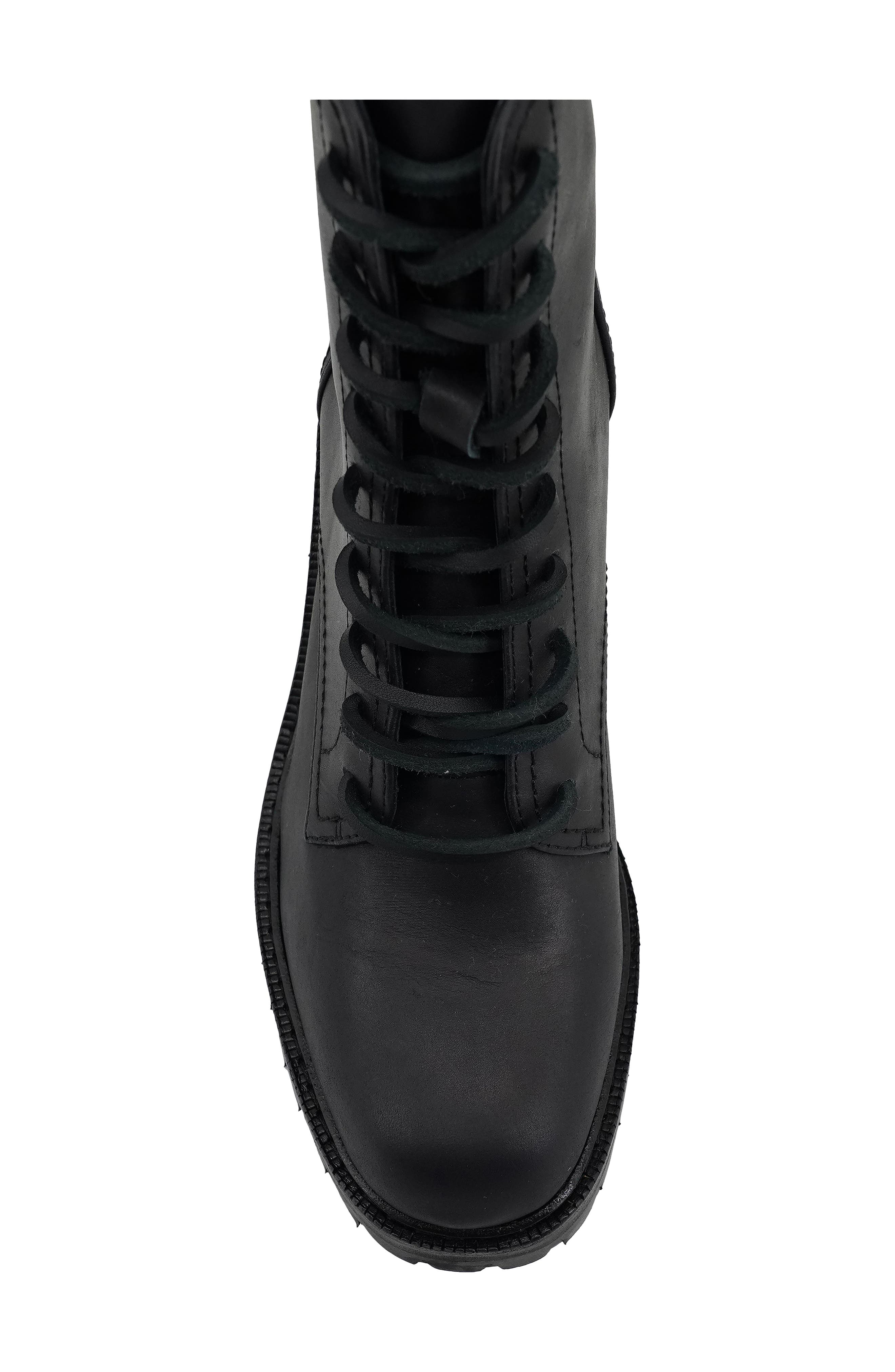 Artisan Crafted By Zigi Semi High Lace-Up Boot, Alternate, color, Black Leather