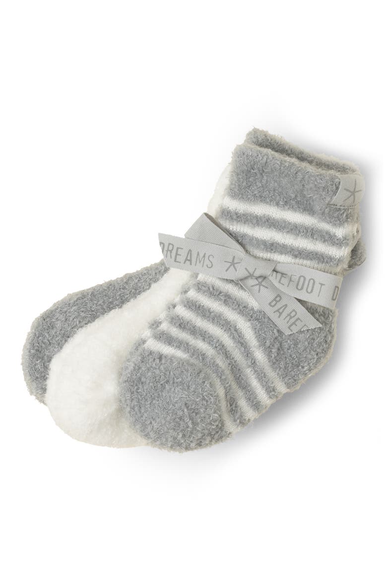 CozyChic® Lite Assorted 3-Pack Socks, Alternate, color, MOONBEAM/ PEARL