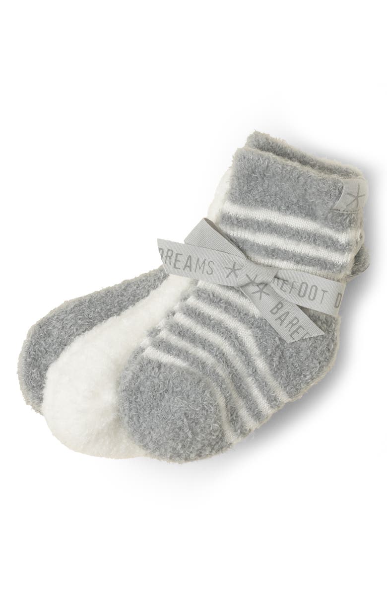 Barefoot Dreams<sup>®</sup> CozyChic<sup>®</sup> Lite Assorted 3-Pack Socks, Alternate, color, Moonbeam/ Pearl