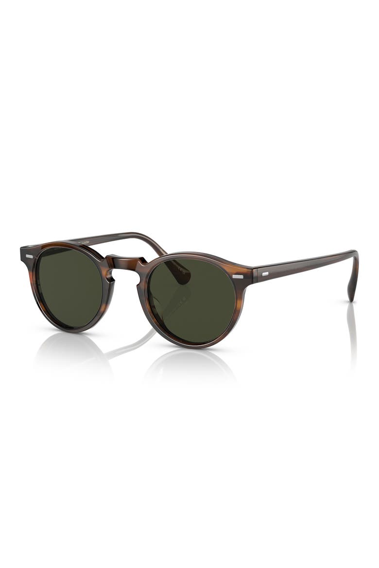 50mm Gregory Peck Polarized Sunglasses, Alternate, color, TUSCANY TORTOISE / G-15 POLAR