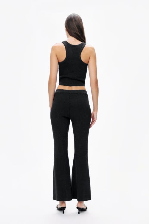 Nocturne Ribbed Flared Pants In Black