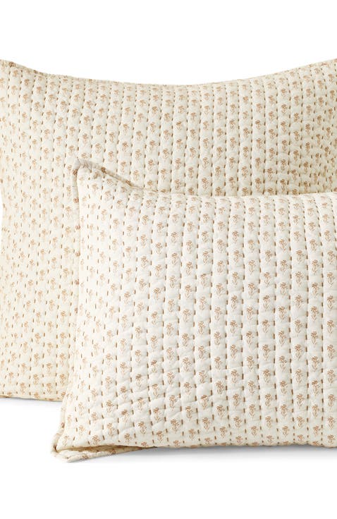 Seed Stitch Quilted Pillow Sham