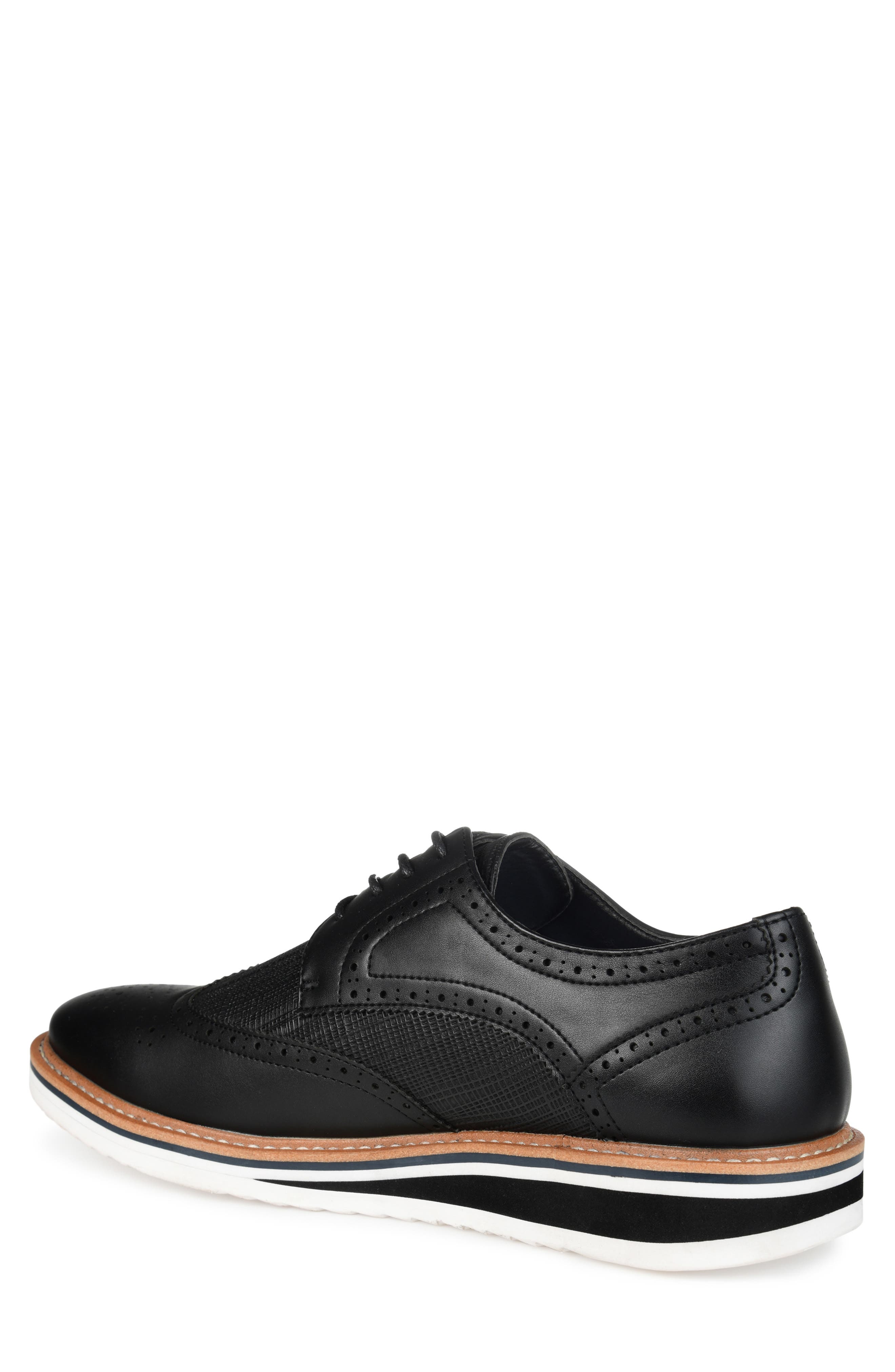 VANCE CO Warrick Wingtip Derby - Wide Width, Alternate, color, Black