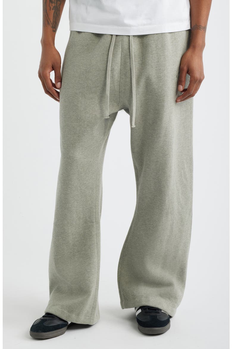 Signature Flare Sweatpants, Main, color, CONCRETE/DARK CONCRETE HEATHER