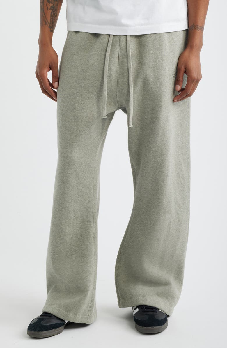 Fear of God Essentials Signature Flare Sweatpants, Main, color, Concrete/Dark Concrete Heather