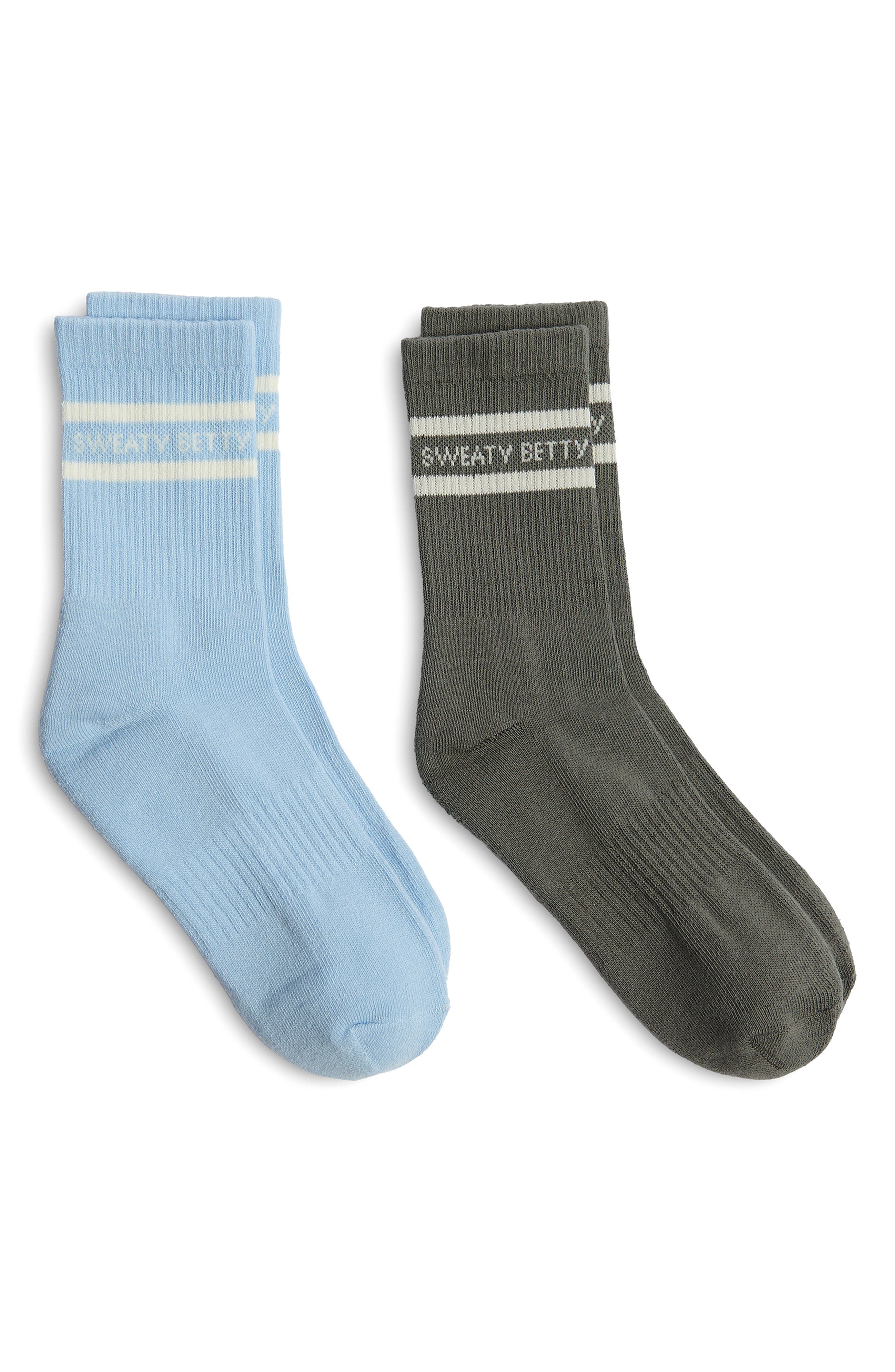 Sweaty Betty 2-Pack Varsity Slogan Crew Socks