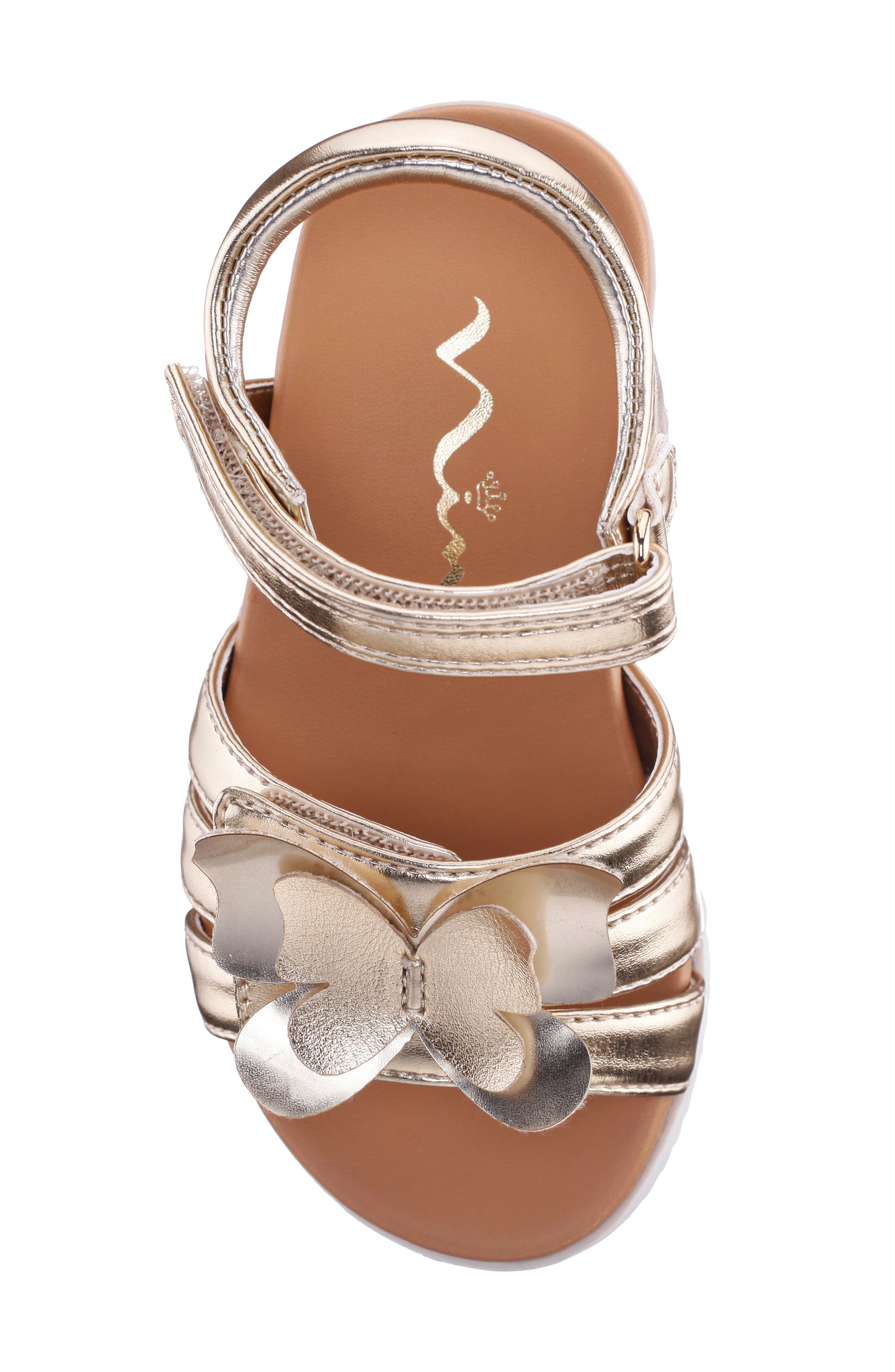Nina Kids' Branty Slingback Sandal, Alternate, color, Light Gold Metallic