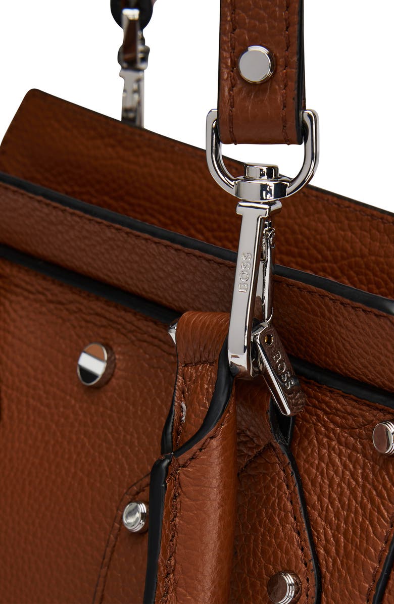 BOSS Medium Ivy Leather Shoulder Bag, Alternate, color,