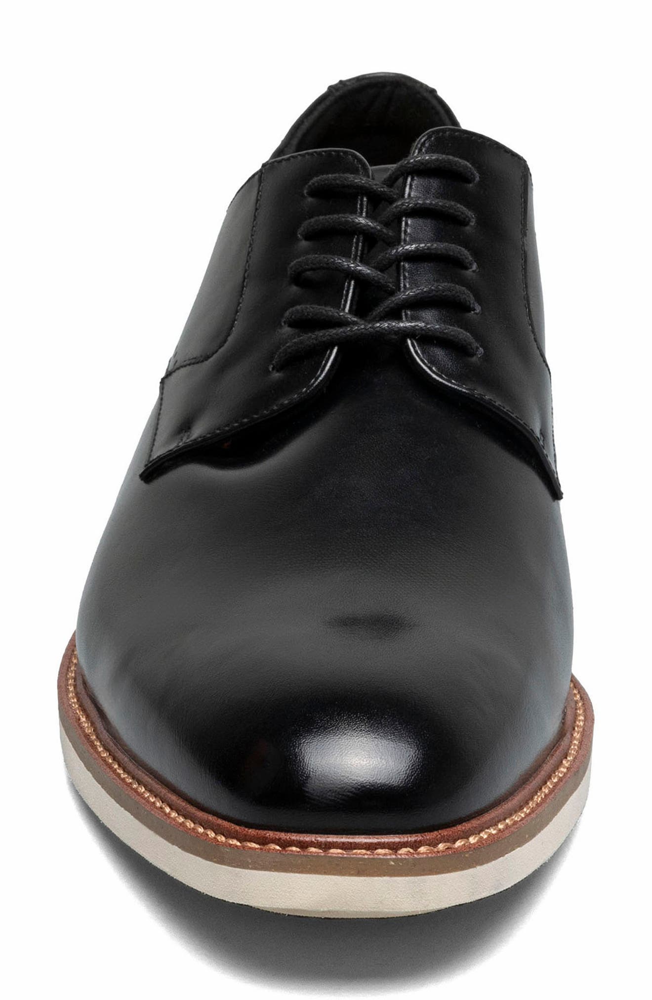 Stacy Adams Vinson Plaid Toe Derby, Alternate, color, Black