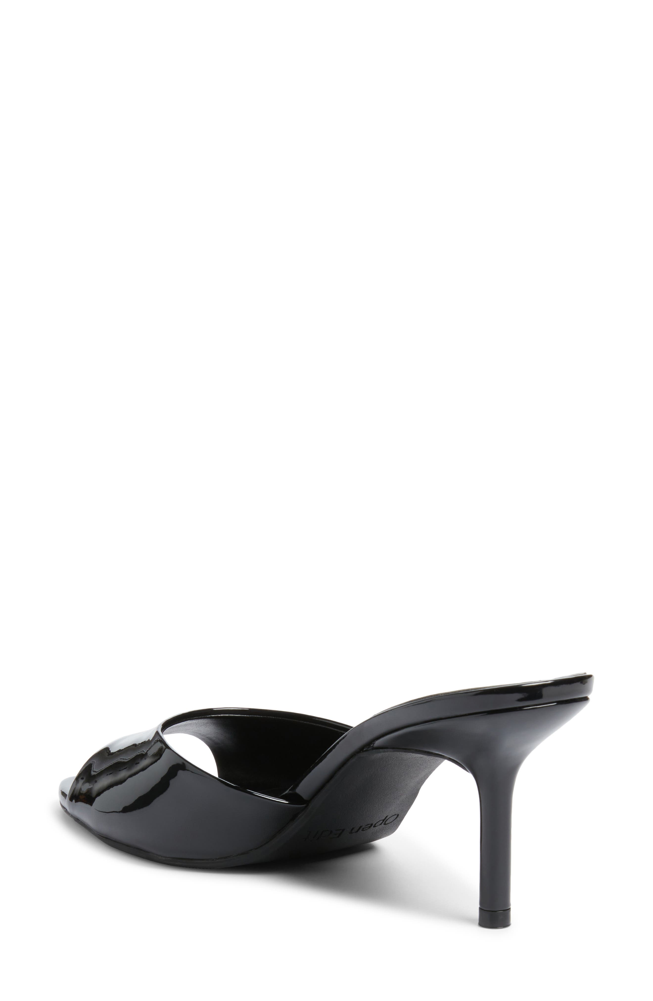 Open Edit Micah Heeled Sandal, Alternate, color, Black Patent