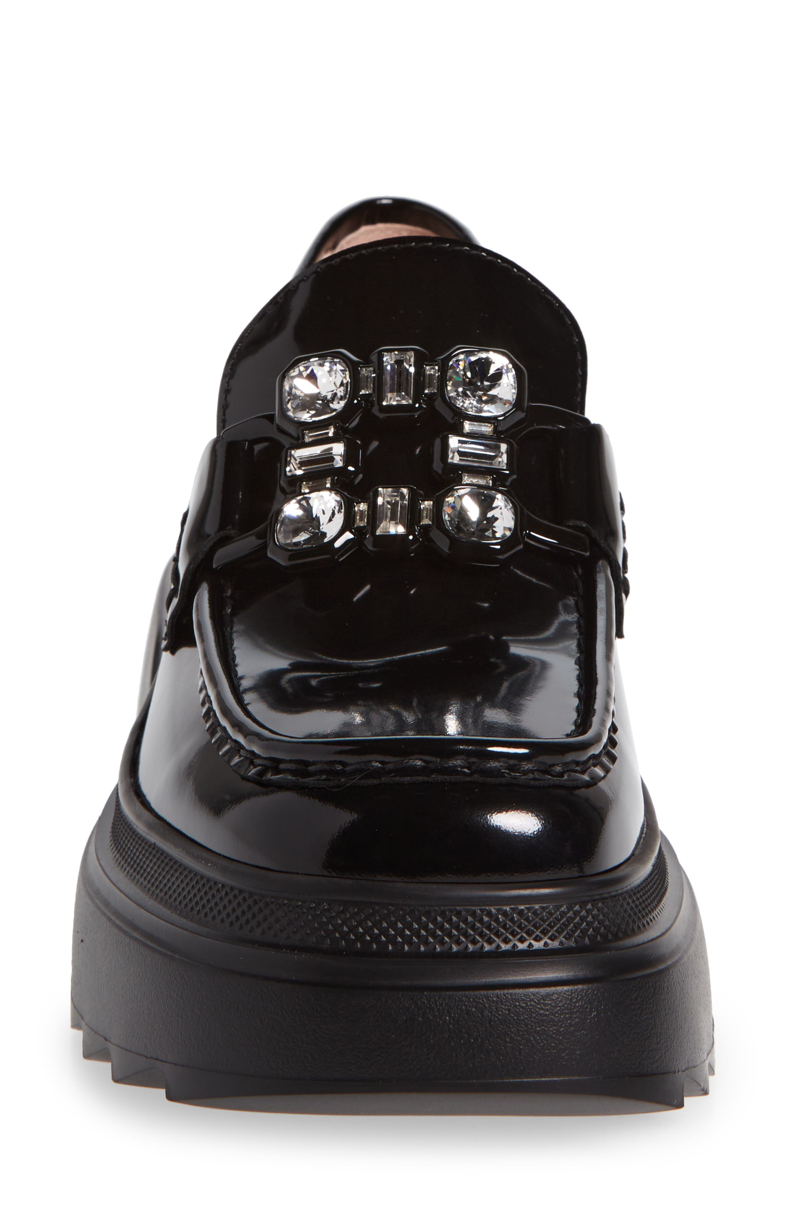 Roger Vivier Wallaviv Crystal Buckle Loafer, Alternate, color, Black