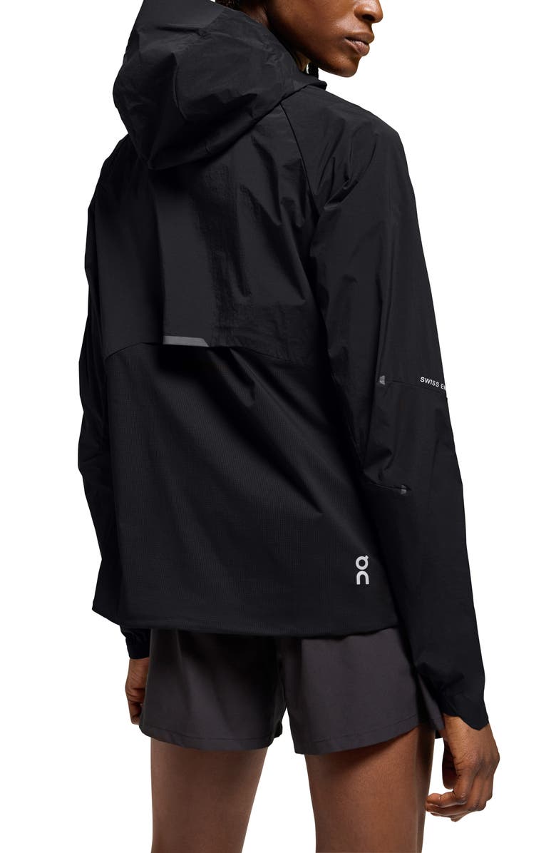 On Core Hooded Packable Running Jacket, Alternate, color, Black