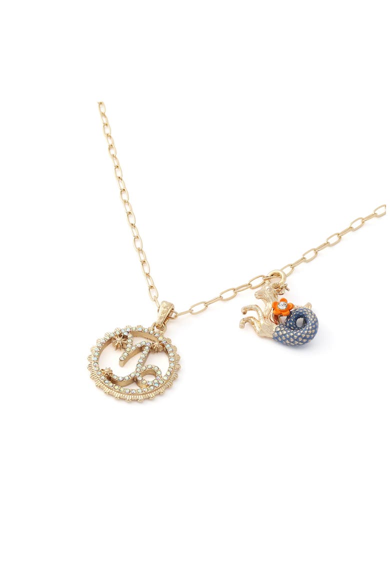 Gemini Charm Pendant Necklace, Alternate, color, BLUE-CAPRICORN