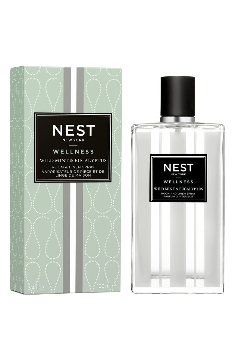 NEST New York Wild Mint & Eucalyptus Room & Linen Spray, Main, color, 