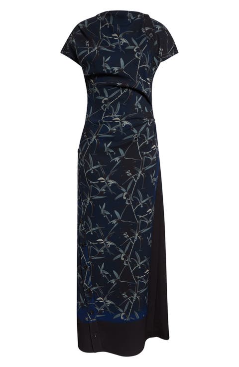 Anais Printed Stretch Column Dress