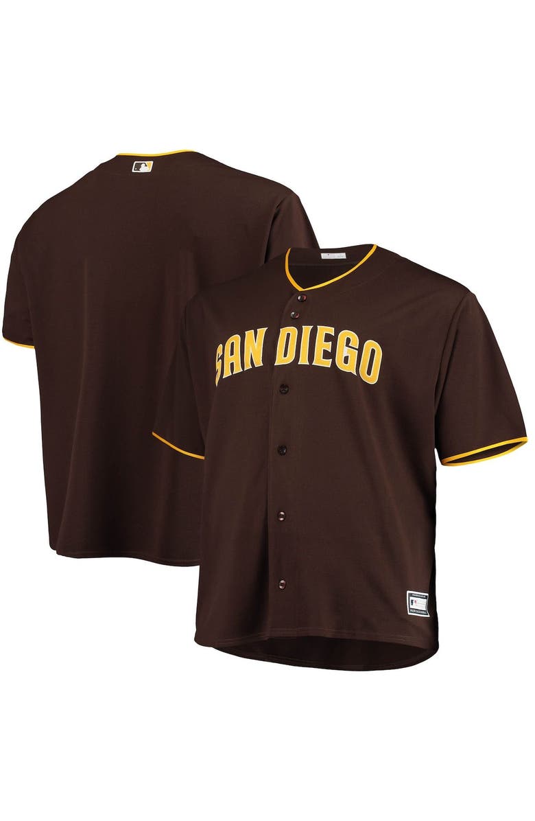 PROFILE Men's Sand/Brown San Diego Padres Big & Tall Alternate Replica Team Jersey, Main, color, 