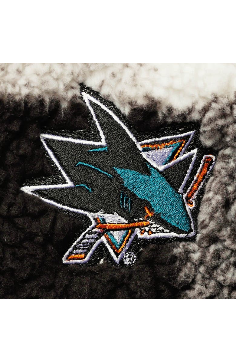 G-III 4HER BY CARL BANKS Women's G-III 4Her by Carl Banks Black/White San Jose Sharks Plaid Sherpa Quarter-Zip Jacket, Alternate, color, Black