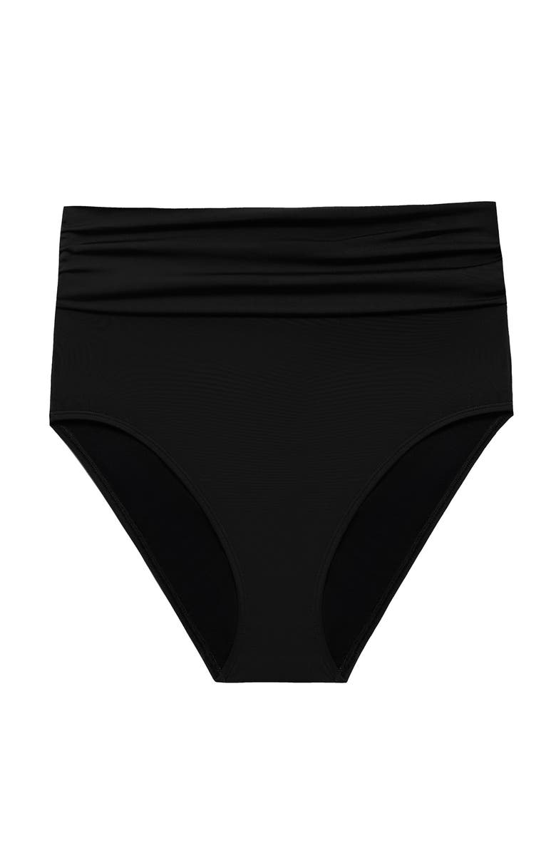 ShapeSolver Astrid High Waist Swim Brief, Alternate, color, Black