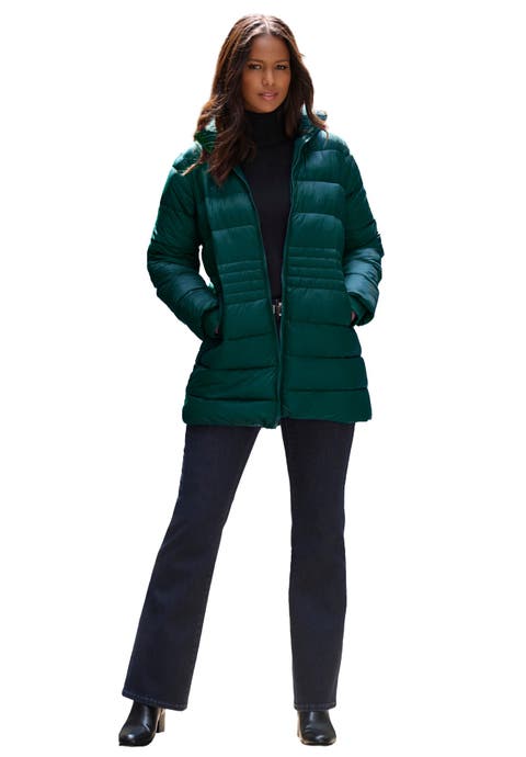 Plus Size Longer Lightweight Quilted Jacket (plus)