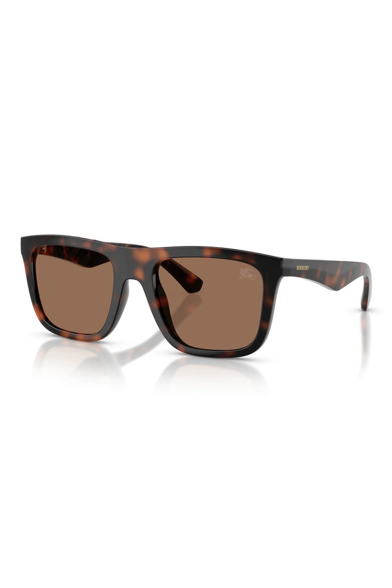 55mm Square Sunglasses, Alternate, color, DARK HAVANA